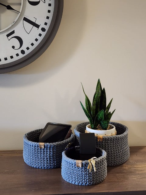 Classic Solid Decor Baskets - Set of 3