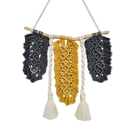 Braided Feather Wall Hanging
