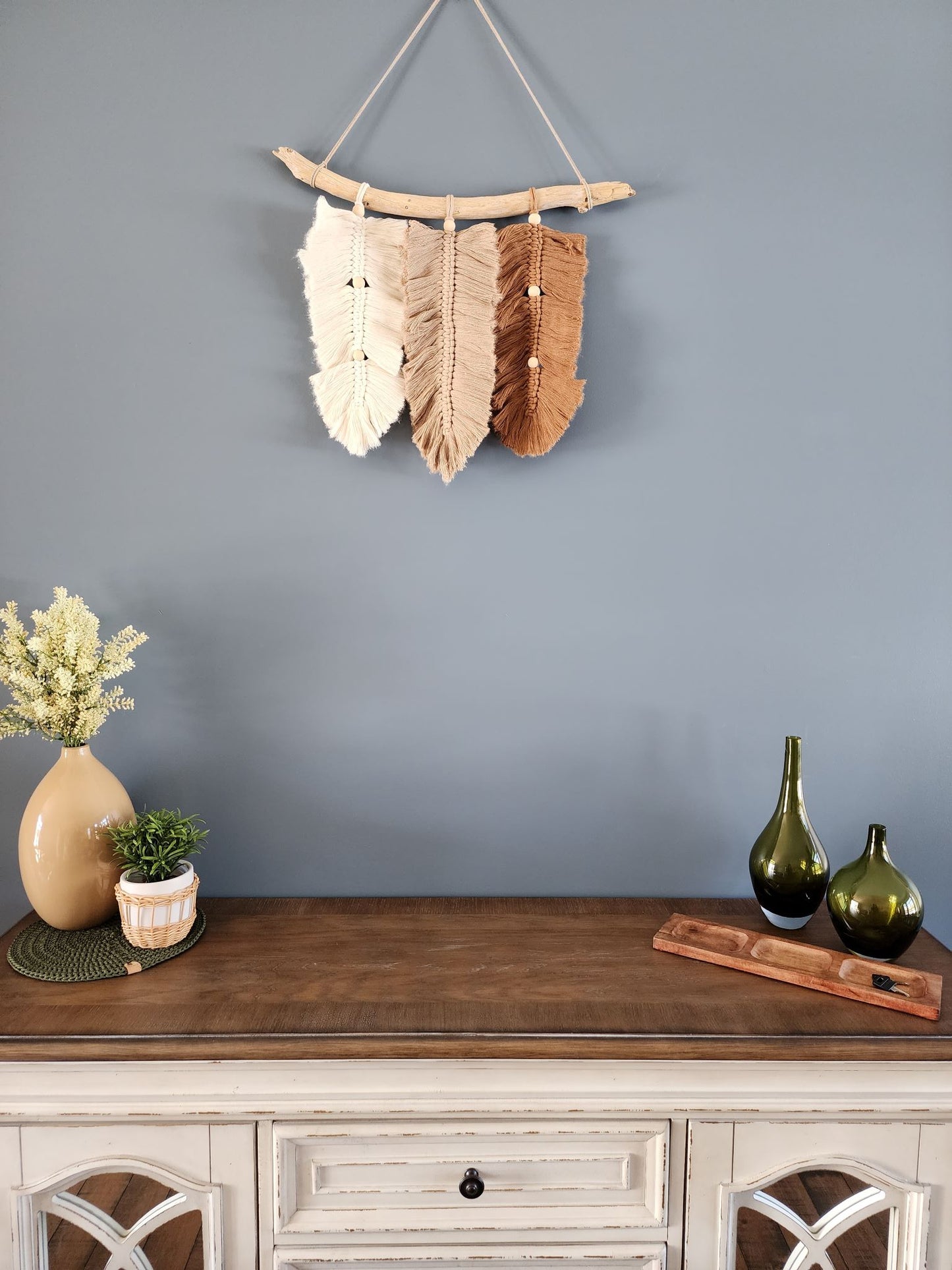 Small Driftwood Feather Wall Hanging